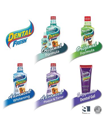 Dental Fresh Advanced Plaque & Tartar Water Additive for Dogs 17 oz - Teeth Cleaning Formula | Eliminates Bad Breath, Whitens Teeth | Improve Oral Health - Buy Online on GoSupps.com
