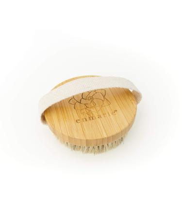 ENMARIE Round Dry Skin Brush- Improves Skin Health- Removes Dull Dry Skin- with Medium-to-Firm Strength Natural Bristle