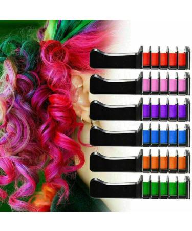 10pcs Temporary Hair Chalk Hair Color Comb Washable Hair Dye Salon Party Set -HnQ - Buy Online on GoSupps.com