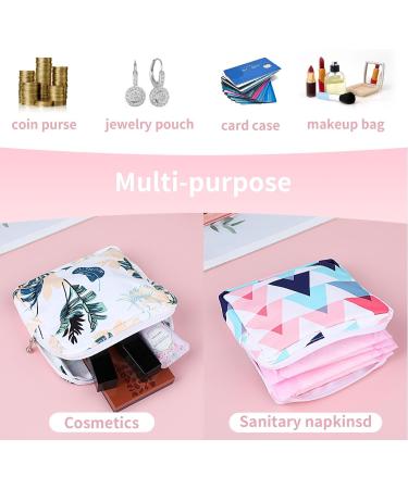 Amaxiu Sanitary Napkin Storage Bags 2pcs Waterproof Travel Menstrual Pad Pouch with Zipper Mini Tampons Holder for Purse Period Nursing Pad Holder for Women Girls 5.1" x 5.1" (Pattern B) - Buy Online on GoSupps.com