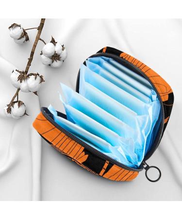 Stylish Menstruation Bag with Zipper for Women & Girls - Greek Painting Design - Perfect for Napkins & Tampons - Color 14 - Buy Online on GoSupps.com