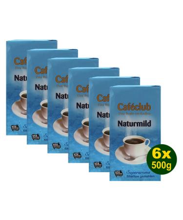 Caf club CAFECLUB Naturmild Superaroma Fine Ground Filter 500g (3000g) (Pack of 6)