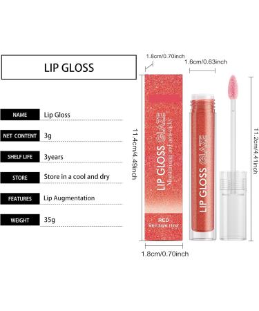 Brillant L vres Rouge Hydratant et Scintillant Repulpe Visuellement Les L vres Couleur Longue Dur e Respirant Hydratant Facile Appliquer(Red 4pcs) Red 4pcs - Buy Online on GoSupps.com