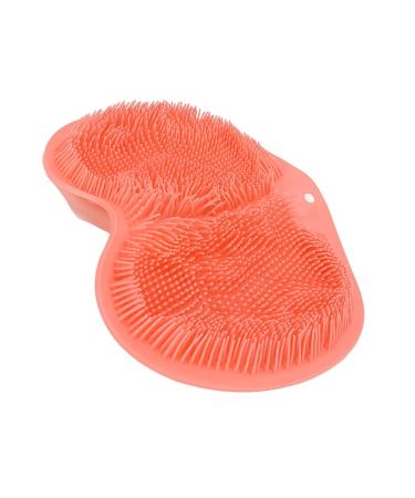 Shower Foot Scrubber Mat - Silicone Foot Massage for Men | Soft Hanging Design | Perfect for Beauty Salons - Red - Buy Online on GoSupps.com