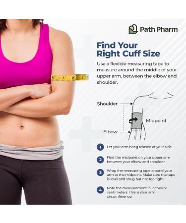 Path Pharm Blood Pressure Cuff - Premium Blood Pressure Monitor Cuff Compatible with Omron - 22-42cm Adjustable Replacement Cuff with 7 Connectors - Easy to Install Fan Shaped BP Monitor Arm Cuff for Adults Standard - Buy Online on GoSupps.com