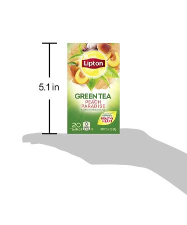 Lipton Peach Paradise Green Tea Bags - 120 Count - Heart Health Support - Buy Online on GoSupps.com