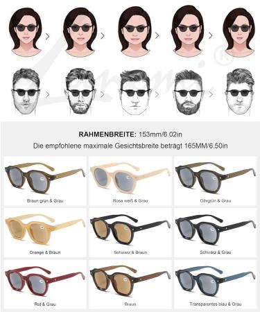 Lanomi Unisex Reading Glasses with Sun Protection & Blue Light Filters - Prescription-Ready Red Frame Gray Lens 3.0x - Buy Online on GoSupps.com