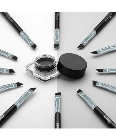 Adaza Premium Makeup Brushes Set - Angled Eyeliner, Slanted Flat Concealer, Foundation Brush - Cruelty-Free Synthetic Bristles - Beauty Cosmetic Tools - Buy Online on GoSupps.com