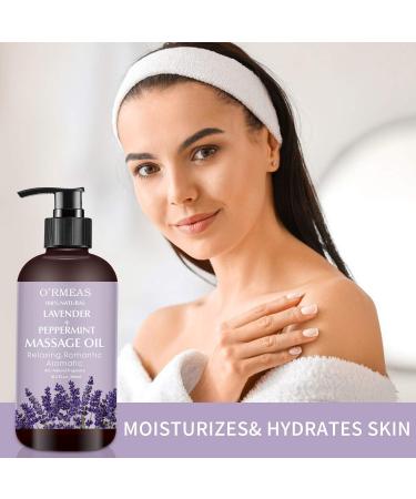 Buy Lavender Peppermint Massage Oil - 10.2 fl. oz | Moisturizing Body Oil for Men & Women | Soothing Skin Care - Buy Online on GoSupps.com