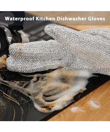 Wire Dishwashing Gloves - Reusable Thickened Waterproof Kitchen Dishwashing Gloves - Buy Online on GoSupps.com