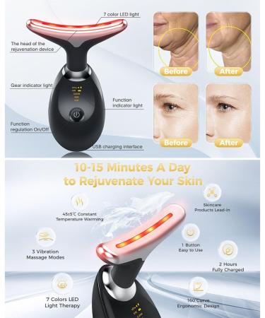 Micro Glow Facial Enhancement Micro Glow Face Lift Face Sculptor Handset Micro Glow the Ultimate Facial Enhancement Handset Micro-Glow Facial Machine Neck Face Anti Wrinkle (Black) - Buy Online on GoSupps.com