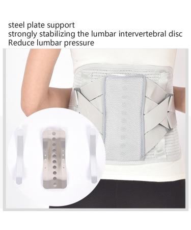 Back Brace with Self-Heating Pad - Decompression Lumbar Support Belt for Men & Women - Pain Relief & Warm Waist Correction (Gray Size L/Large - Buy Online on GoSupps.com