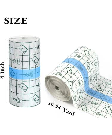 Transparent Stretch Adhesive Bandage 4x10.94 Yd - Waterproof Clear Film Dressing for Tattoos, Swimming, and Showering - Buy Online on GoSupps.com