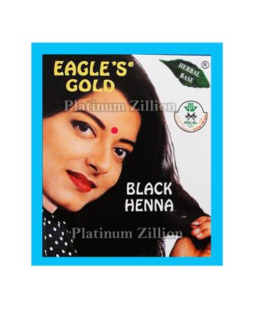 Eagle's Gold - Black Henna Hair Colour / Color Dye Powder Unisex 2 Boxes (12pcs X 10g)