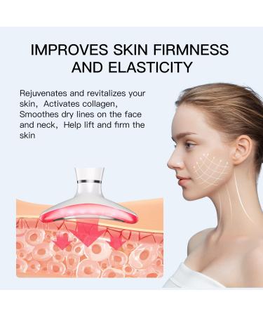 Enarit Firming Wrinkle Removal Facial Massager Tool - LED Heat Modes for Skin Tightening (White) - Buy Online on GoSupps.com