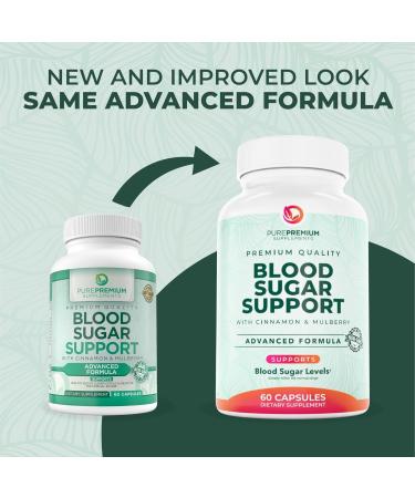 PurePremium Normal Blood Sugar Support Supplement - 20 Active Ingredients Complex to Support Blood Sugar Levels Already in The Normal Range - with Cinnamon, Bitter Melon, Chromium, Mulberry - 60ct Blood Sugar Support 1 Coun  - Buy Online on GoSupps.com