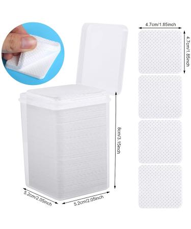 400 Nail Cotton Pads with Pump Dispenser Bottle - Super Absorbent Soft Non-Woven Wipes for Eyelash Extension & Nail Polish - Pink/White - Buy Online on GoSupps.com