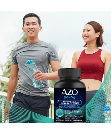AZO Men Prostate & Urinary Defense 60 Count - Clinical Strength Supplement for Healthy Prostate & Urine Flow - Buy Online on GoSupps.com