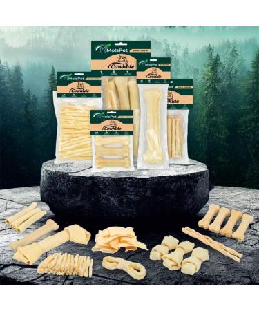 Monkimau 150 Premium Dog Sticks - 100% Natural Beef Subhide for Medium Dogs | 12cm | 880g - International Shipping Available - Buy Online on GoSupps.com