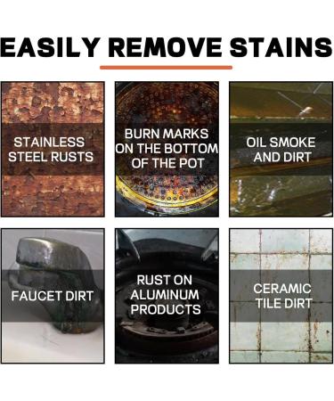 Rust Remover - Polishing Stove Cleaner Effective Kitchen Cleaner Powerful Oven Cleaner for Removes Calcium Lime Deposits Stubborn Rust Stains Jmedic - Buy Online on GoSupps.com