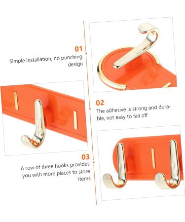 Alipis Coat Drying Hangers Keychain Pegs Plastic Belt Wardrobe Wall for Silk Bath Purse Rack Back Rail 19X3CM Orange - Buy Online on GoSupps.com