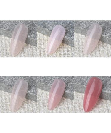 Vishine Sheer Milky Pink Jelly Gel Polish Kit - 6Pcs 8ML Set | UV LED Varnish for DIY Nail Art - Buy Online on GoSupps.com