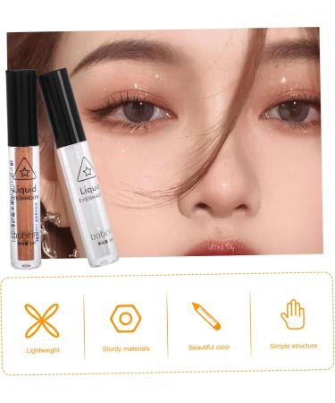 WOONEKY 2pcs Eye Shadow Pencil Liner Waterproof Eyeliner Pen Eye Liner Pencil Liquid Silver - Buy Online on GoSupps.com