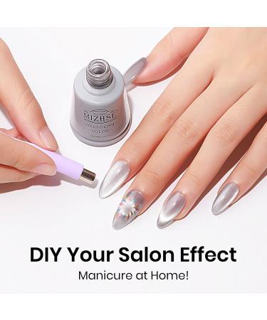 MIZHSE Cat Eye Gel Nail Polish 12mL - Silver Moonlight Glitter UV LED Soak Off for Nail Art & DIY Manicure - Buy Online on GoSupps.com