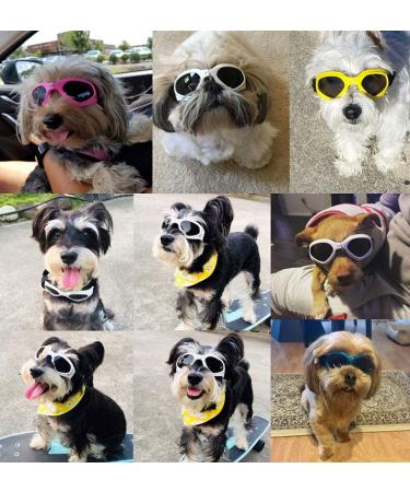 LECONPET Small Dog Sunglasses - Waterproof, Windproof, UV Protection - Dog Decorative Sunglasses for Puppy Cat (Black) - Buy Online on GoSupps.com