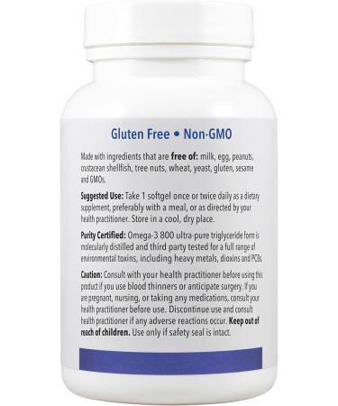 Patient One Omega-3 800 | Supplement to Support Heart Cognitive and Joint Health* | Omega-3 Fish Oil with EPA and DHA | 120 Softgels - Buy Online on GoSupps.com