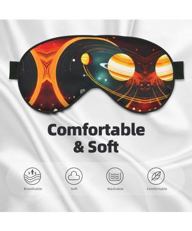 SSIMOO Solar System Jupiter Saturn Sleep Mask | Adjustable Breathable Eye Mask for Comfortable Sleep - Fashionable & International Shipping - Buy Online on GoSupps.com