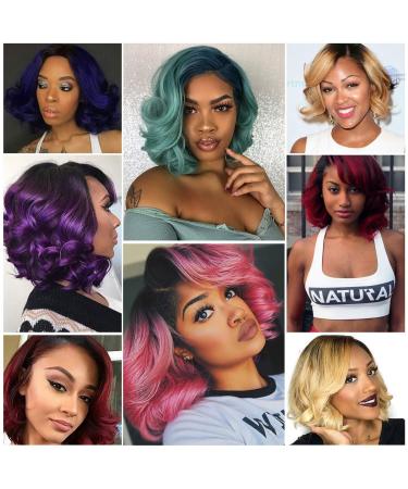 Fashion Line 8 Human Hair Bundles Ombre Two Tone Brazilian Virgin Hair Extensions Body Wave 50g (8/8/8/8 Inch) Pack of 4 - 1b/blue - Buy Online on GoSupps.com