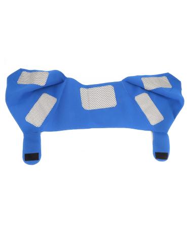Shoulder heating pillow massager Vibration massage Heated wrap trousers Self-heated shoulder cushion relieves pain adjustable elastic warm universal blue