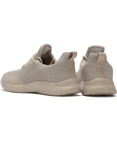 Wrezatro Men's Slip on Walking Shoes - Ultra Light Breathable Non Slip Running Shoes for Casual Fashion and Sports - 10 Khaki - Buy Online on GoSupps.com