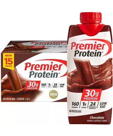 4 Set Gourmet Kitchn Premier Protein - High Shake Chocolate 30g Protein 1g Sugar 24 Vitamins & Minerals Nutrients to Support Immune Health Naturally