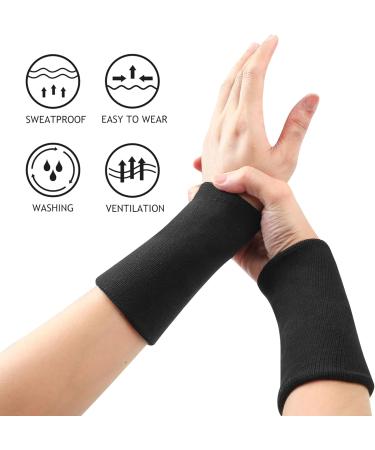 Elastic Welding Tape Wrist Bands - 4 Pack Sports Straps for Men & Women | Fitness Arm Bands for Football Basketball Tennis & Gymnastics - Black - Buy Online on GoSupps.com