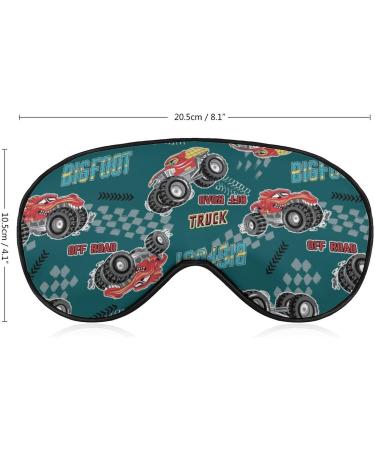LynaRei Cute Monster Truck Cars Sleep Mask Blindfold | Adjustable Super-Smooth Eye Mask for Men and Women | Travel and Nap Style-5 - Buy Online on GoSupps.com