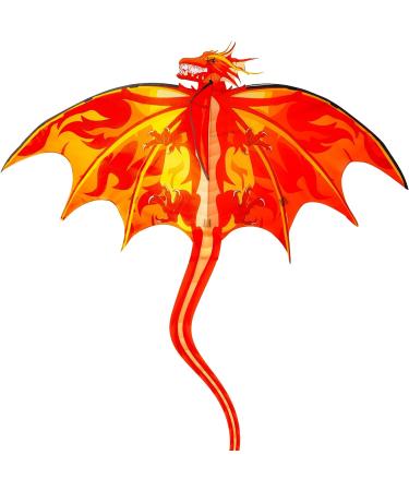 4 Pack Large Fire Dragon, Green Snake, Devil Fish, Red Mollusc Octopus Kites for Outdoor Fun - Perfect for Kids and Adults - Buy Online on GoSupps.com