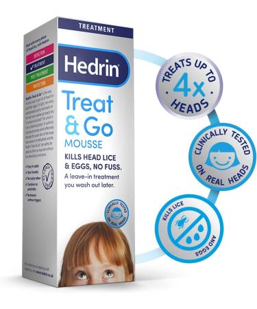 Hedrin Treat & Go Mousse 100ml - Effective Head Lice Treatment - Buy Online on GoSupps.com