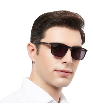 OCCI CHIARI Retro Oversized Reading Sunglasses Men Stylish Full Lens Sun Readers 1.0 1.25 1.5 1.75 2.0 2.25 2.5 2.75 3.0 3.5 (Black 1.25)