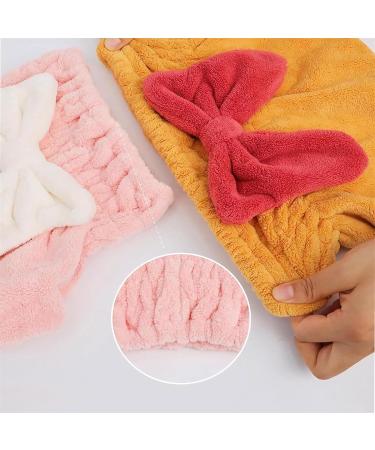 Super Absorbent Hair Towel Wrap for Women | Quick Drying Soft Hair Cap with Bow-Knot | Perfect for Long Hair - Buy Online on GoSupps.com