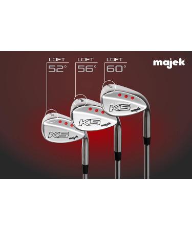 Majek Golf Big & Tall Men's +1 Inch Wedge Set - 52 Gap, 56 Sand, 60 Lob | Regular Flex, Right Hand, Midsize Black Pro Velvet Grip - Buy Online on GoSupps.com
