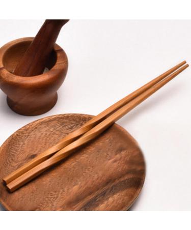 Wood Chopsticks | Kitchen Chopsticks Set | Portable Chinese Tableware Washable Reusable Chinese Style Chopsticks for Gourmet Rice Noodles Hotpot Sushi Wobblo - Buy Online on GoSupps.com