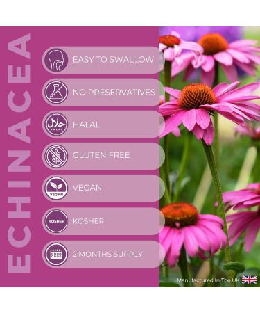 Vitaherbs Echinacea Tablets 200mg - 70 Vegan Tablets | Premium Quality Echinacea Purpurea Supplement - Made in the UK - Buy Online on GoSupps.com