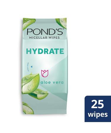 Pond's Vitamin Micellar Wipes with Aloe Vera - 25 Wipes, Removes Waterproof Makeup for Dry Skin - Buy Online on GoSupps.com