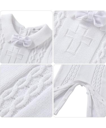 Baptism Outfits for Boys | White Linen Romper | Christening Church Onesie | Newborn Jumpsuit 0-18 Months - Buy Online on GoSupps.com