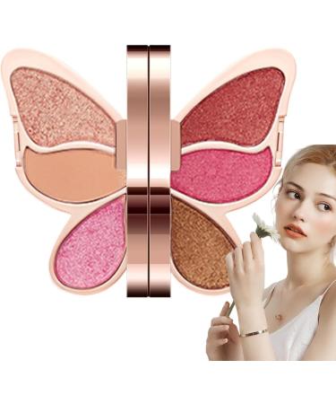 Palette d'ombres paupi res - 6 couleurs Palettes d'ombres paupi res de forme unique | Palette d'ombres paupi res rehausseurs d'yeux cosm tique color hautement pigment longue dur e maquillage 02# - Buy Online on GoSupps.com