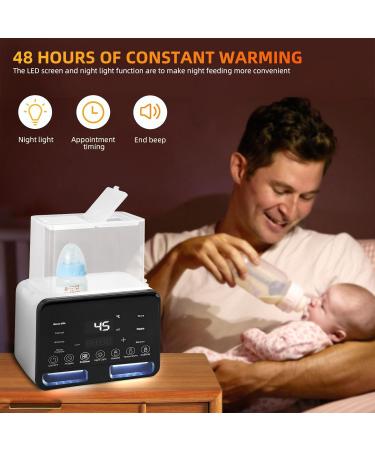 Double Bottle Baby Bottle Warmer & Sterilizer with LCD Display - Fast Heating, Defrost, Accurate Temperature Control - Ideal for Breastmilk & Formula - Buy Online on GoSupps.com