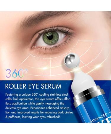 5% Caffeine Eye Serum - 360 Eye Massage Roller Serum Balm with 5% Caffeine & Retinol Hyaluronic Acid Niacinamide for Wrinkles Dark Circles Puffy Eyes Fine Lines -15 ML - Buy Online on GoSupps.com