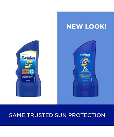 Coppertone SPORT SPF 50 Water Resistant Body Sunscreen Lotion - 3 oz Travel Size - Buy Online on GoSupps.com